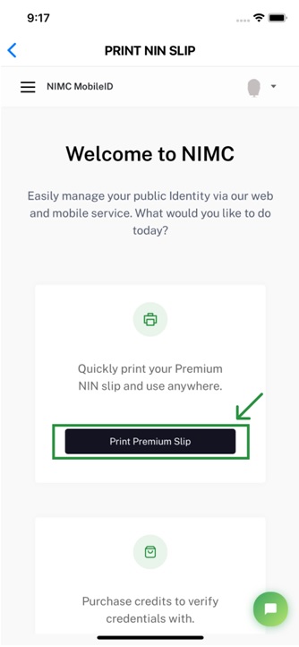Print Premium Slip button