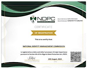 NDPC certificate